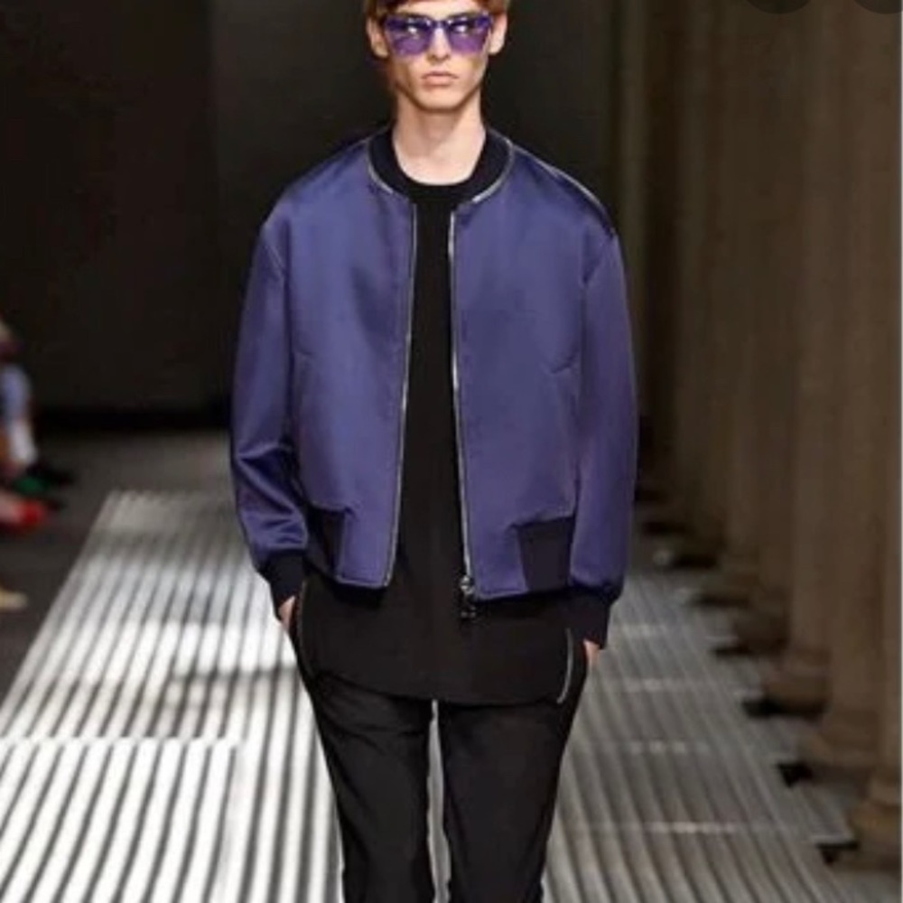Neil Barrett men satin bomber jacket